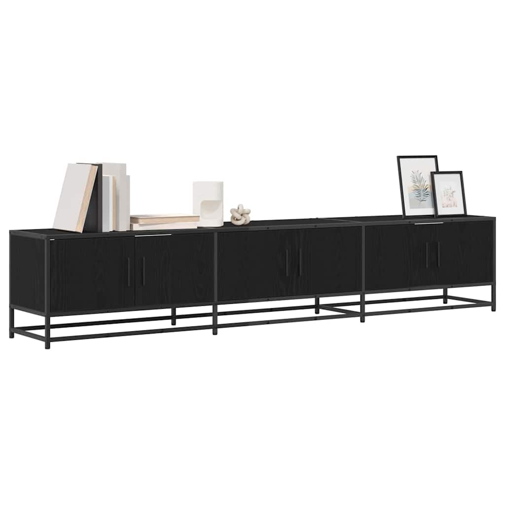 vidaXL TV-kast Zwart eiken 210 x 35 x 41 cm Bewerkt hout