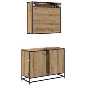 Sada koupelnového nábytku 2 pcs Artisanový dub kompozitní dřevo - obrázek 9