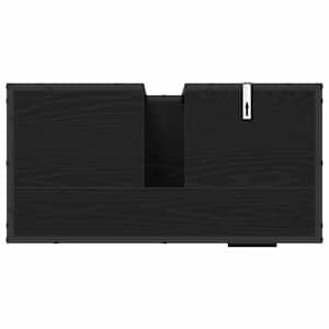 Sada koupelnového nábytku 3 pcs Černý dub kompozitní dřevo - obrázek 10