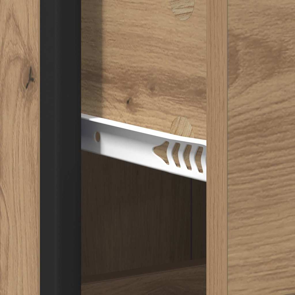 Set de mobilier pentru baie cu sertar 4 pcs stejar artizanal [11]