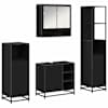 vidaXL Vannitoa m&ouml;&ouml;bleset 4 tk Must tamm 65 x 33 x 60 cm Tehispuit