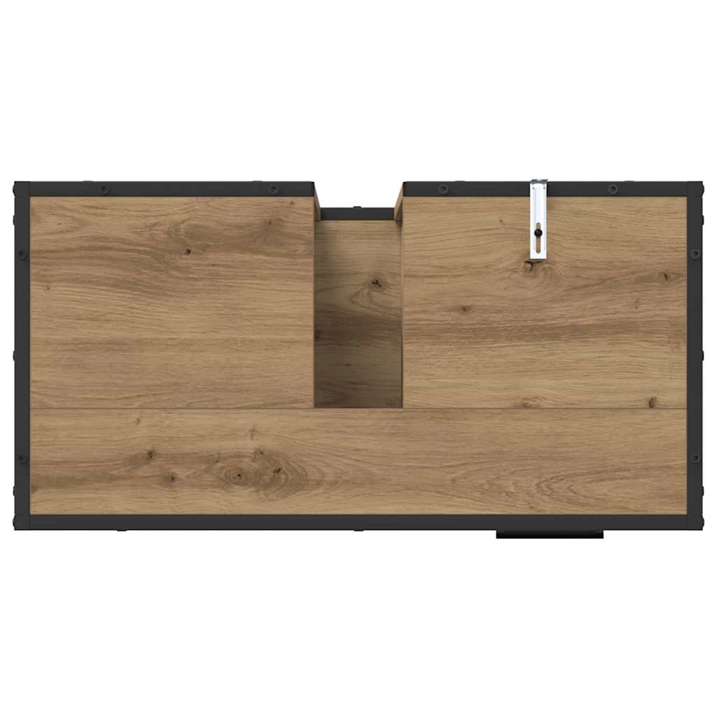 Sada koupelnového nábytku 3 pcs Artisanový dub kompozitní dřevo - obrázek 10