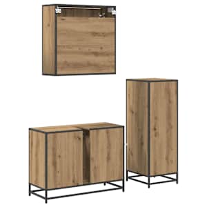Sada koupelnového nábytku 3 pcs Artisanový dub kompozitní dřevo - obrázek 10