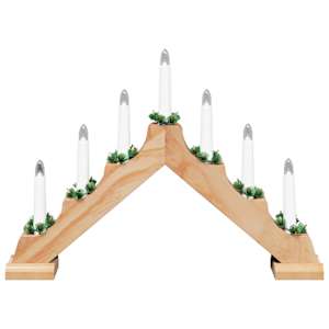 Vánoční svíčkový most s 7 LED diodami Hnědá 39.5 x 5 x 29 cm - obrázek 6