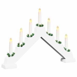Vánoční svíčkový most s 7 LED diodami Bílá 39.5 x 5 x 29 cm - obrázek 2
