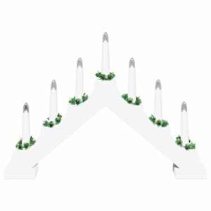 Vánoční svíčkový most s 7 LED diodami Bílá 39.5 x 5 x 29 cm - obrázek 6