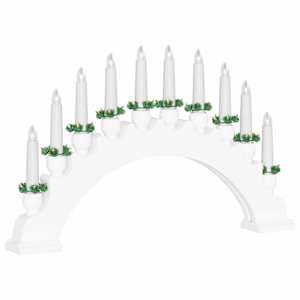 Vánoční svíčkový oblouk s 10 LED svíčkami Bílá 47 x 5 x 29 cm - obrázek 8