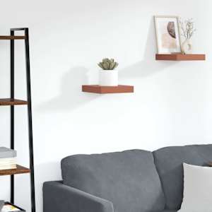 Stenska polica Rdeča 23 x 23,5 x 4 cm Konstruiran les