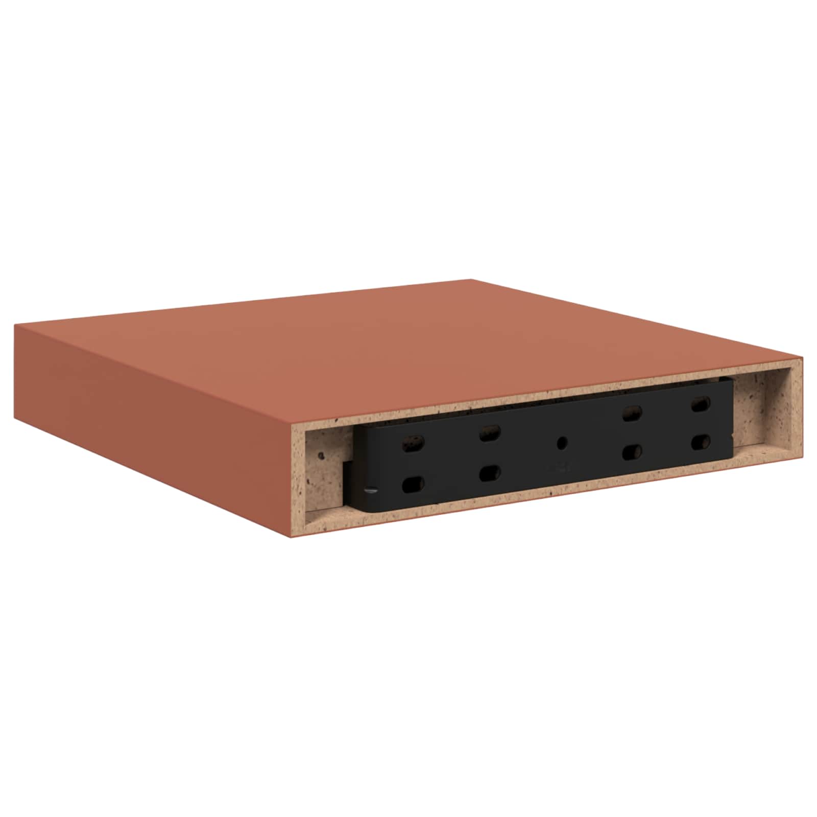 Seinähylly 4 pcs Punainen 23 x 23,5 x 4 cm Tekninen puu - Image 8