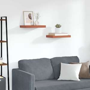 Stenska polica 2 pcs Rdeča 40 x 23,5 x 4 cm Konstruiran les