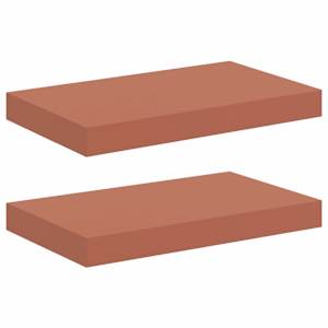 Nástěnná polička 2 ks Červená 40 x 23,5 x 3,8 cm - obrázek 2