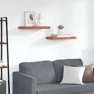 Stenska polica 2 pcs Rdeča 50 x 23 x 4 cm Konstruiran les