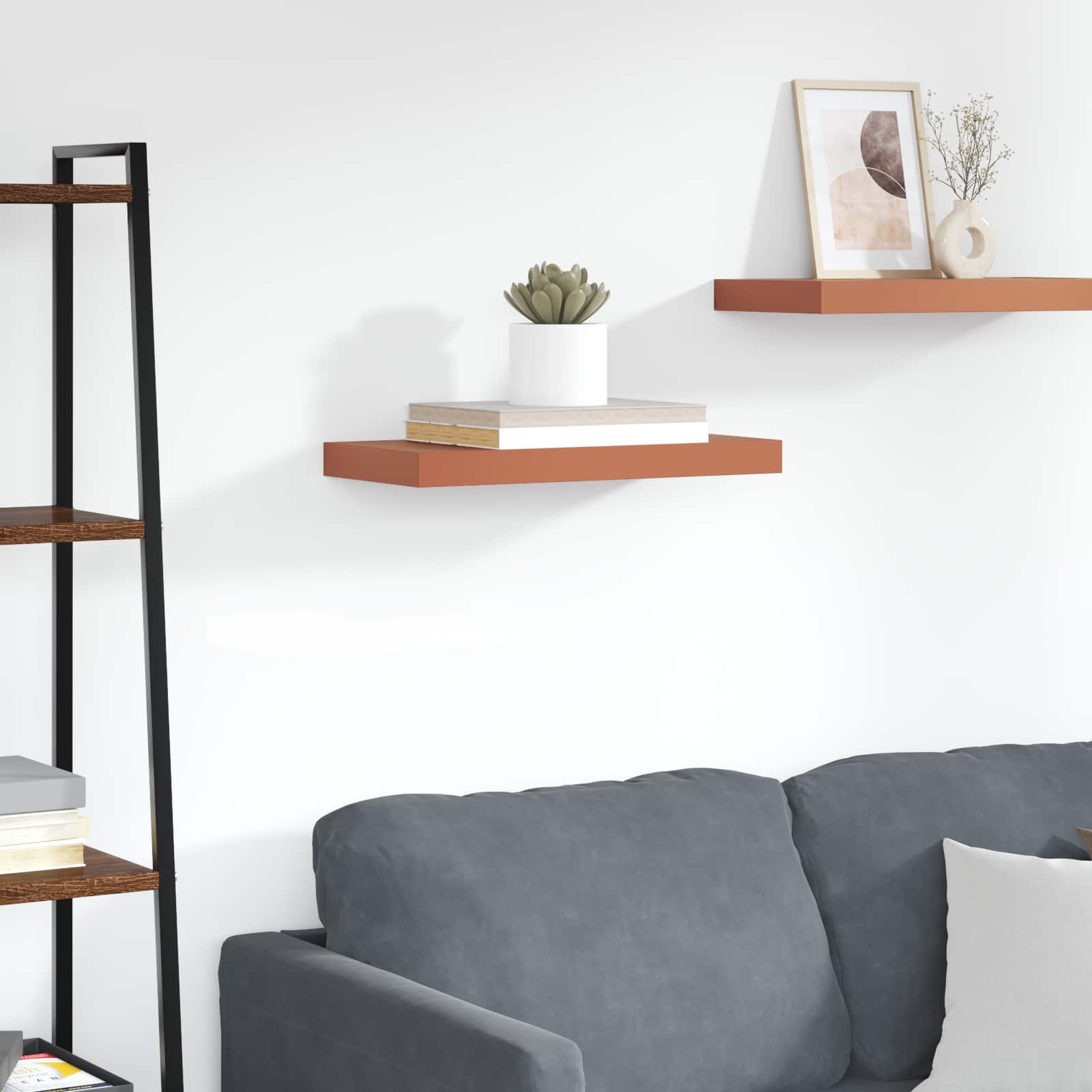 Seinähylly säilytystilassa Punainen 50 x 23 x 4 cm Tekninen puu