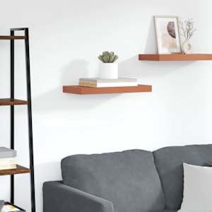 Stenska polica Rdeča 60 x 23 x 4 cm Konstruiran les