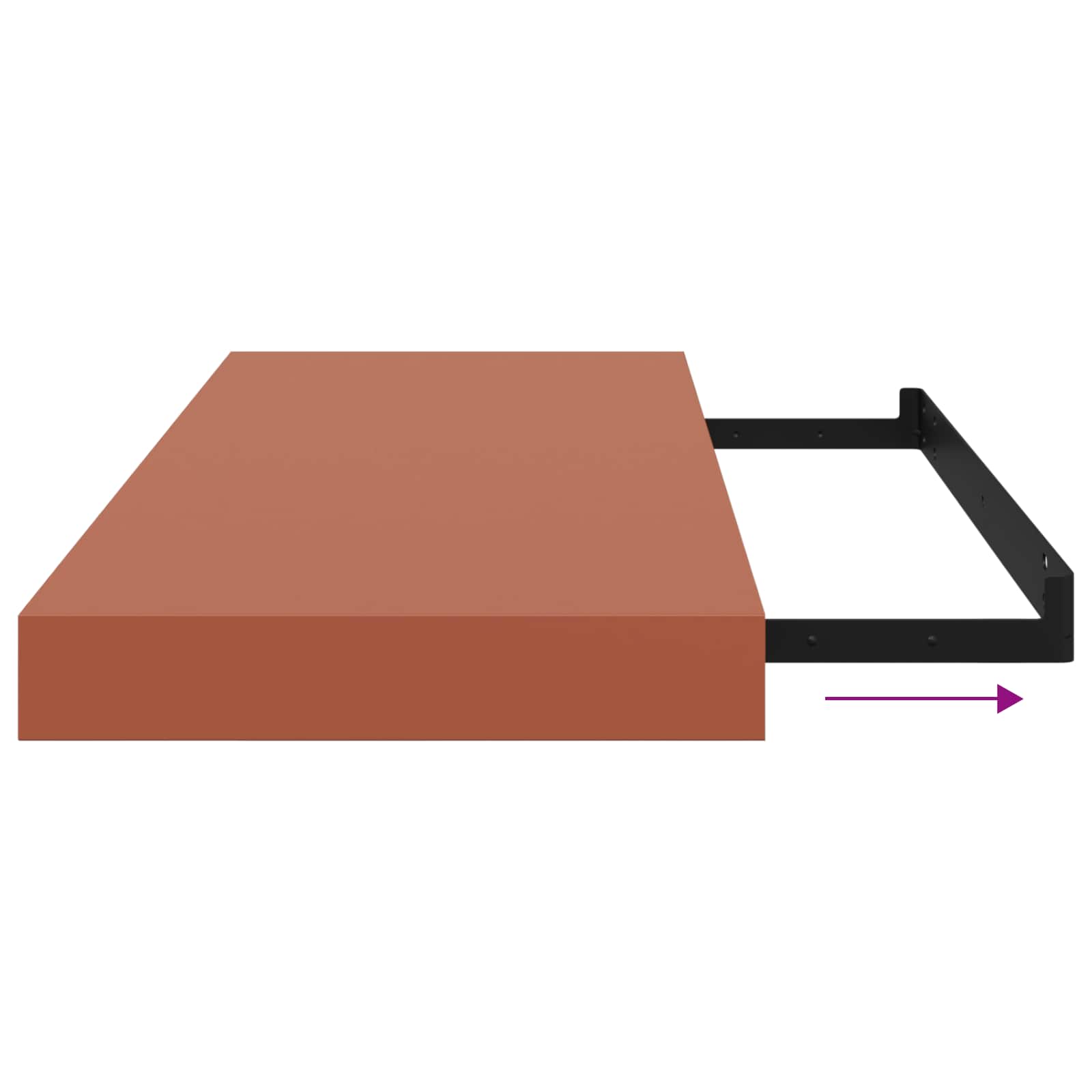 Seinähylly säilytystilassa Punainen 50 x 23 x 4 cm Tekninen puu - Image 11