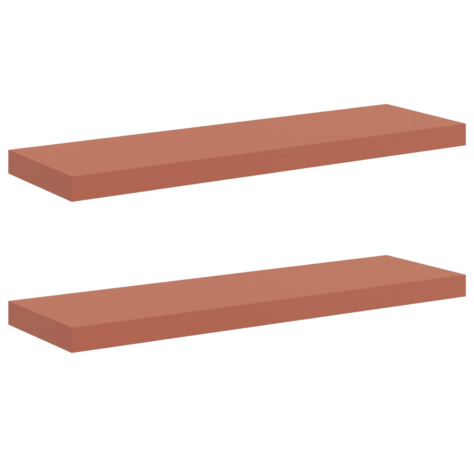 Thumbnail - vidaXL Wandregal Wandmontiert 2 pcs Rot 80 x 23,5 x 4 cm Holzwerkstoff