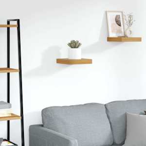 Stenska polica Rjava 23 x 23,5 x 4 cm Konstruiran les