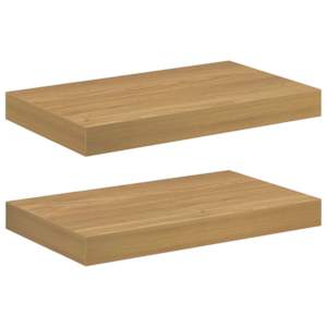 Nástěnná polička 2 pcs Hnědá 40 x 23,5 x 4 cm kompozitní dřevo - obrázek 2
