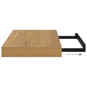 Nástěnná polička 4 pcs Hnědá 40 x 23,5 x 4 cm kompozitní dřevo - obrázek 13