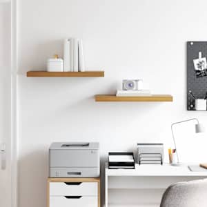Nástěnná polička 2 pcs Hnědá 60 x 23 x 4 cm kompozitní dřevo - obrázek 4