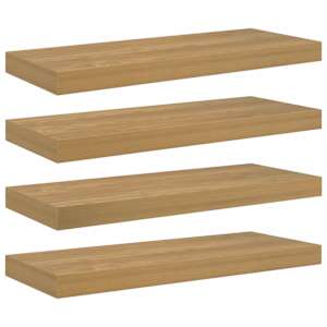 Nástěnná polička 4 pcs Hnědá 50 x 23 x 4 cm kompozitní dřevo - obrázek 2