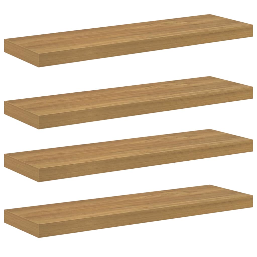 Thumbnail - vidaXL Wandregal 4 pcs Braun 80 x 23,5 x 4 cm Holzwerkstoff