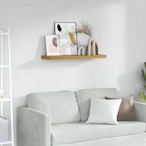 Stenska polica Rjava 90 x 23,5 x 4 cm Konstruiran les