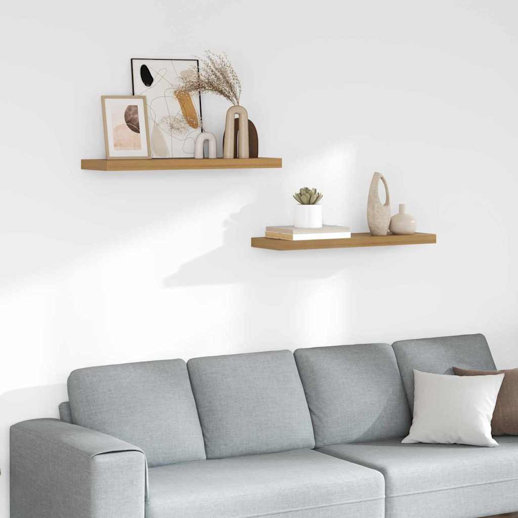 vidaXL Wandregal 2 pcs Braun 90 x 23,5 x 4 cm Holzwerkstoff