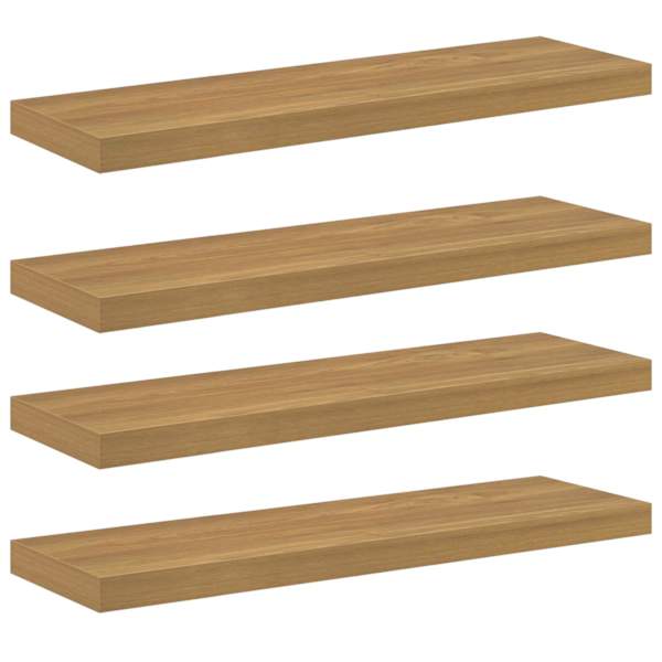 vidaXL Seinariiul Seinale kinnitav 4 tk Pruun 90 x 23,5 x 3,8 cm