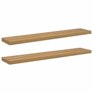 Nástěnná polička 2 pcs Hnědá 120 x 23,5 x 4 cm kompozitní dřevo - obrázek 2