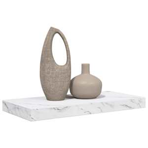 Nástěnná polička Bílý mramor 50 x 23 x 4 cm kompozitní dřevo - obrázek 3