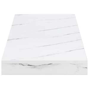 Nástěnná polička Bílý mramor 50 x 23 x 4 cm kompozitní dřevo - obrázek 7