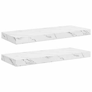 Nástěnná polička Nástěnný 2 pcs Bílý mramor 60 x 23,5 x 4 cm - obrázek 2