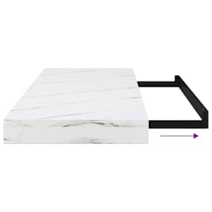 Nástěnná polička Nástěnný 2 pcs Bílý mramor 60 x 23,5 x 4 cm - obrázek 13