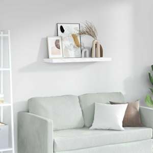 Stenska polica Beli marmor 80 x 23,5 x 4 cm Konstruiran les