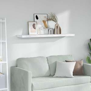 Stenska polica Beli marmor 120 x 23,5 x 4 cm Konstruiran les
