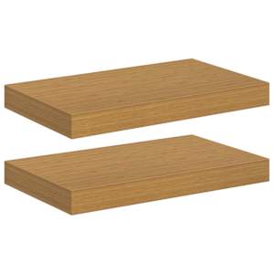 Nástěnná polička 2 pcs Béžová 40 x 23,5 x 4 cm kompozitní dřevo - obrázek 2