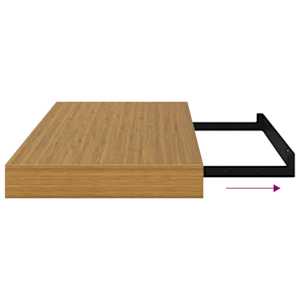 Nástěnná polička 2 pcs Béžová 50 x 23 x 4 cm kompozitní dřevo - obrázek 13