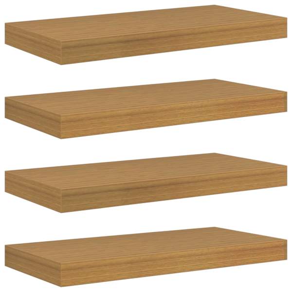 vidaXL Seinariiul 4 tk Beež 50 x 23,5 x 3,8 cm Tehispuit