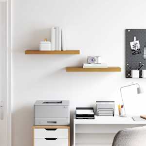 Nástěnná polička 2 pcs Béžová 60 x 23,5 x 4 cm kompozitní dřevo - obrázek 4