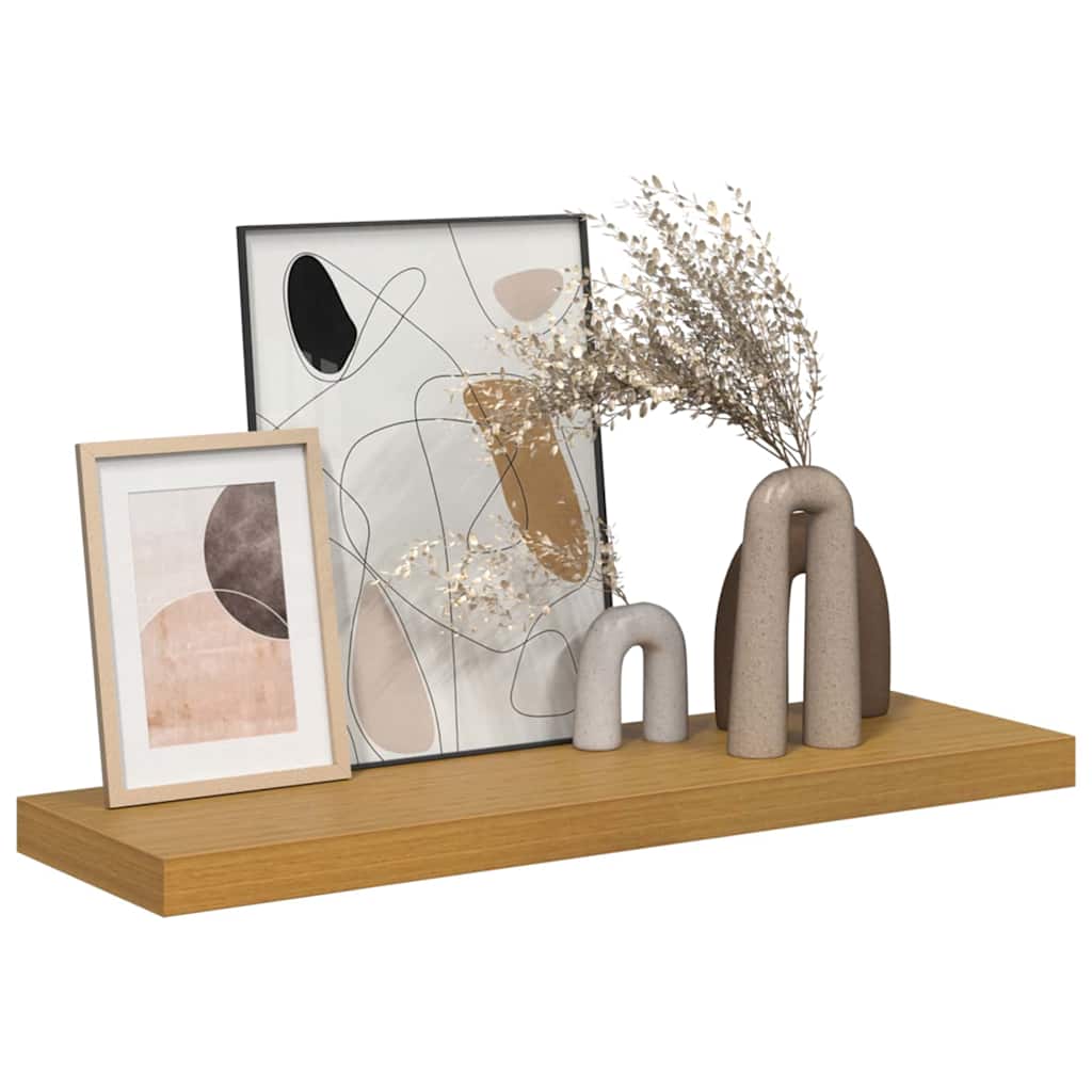 vidaXL Wandplank Wandgemonteerd Beige 80 x 23,5 x 4 cm Bewerkt hout