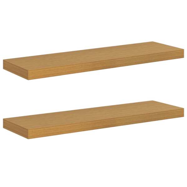 vidaXL Seinariiul 2 tk Beež 90 x 23,5 x 3,8 cm Tehispuit