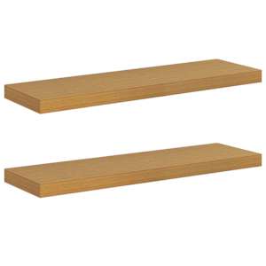 Nástěnná polička 2 pcs Béžová 90 x 23,5 x 4 cm kompozitní dřevo - obrázek 2