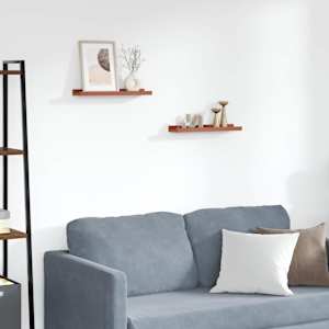 Stenska polica 2 pcs Rdeča 40 x 9 x 3 cm Konstruiran les