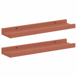 vidaXL Seinariiul 2 tk Punane 40 x 9 x 3 cm Tehispuit