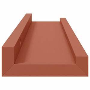 Nástěnná polička 2 pcs Červená 40 x 9 x 3 cm kompozitní dřevo - obrázek 8