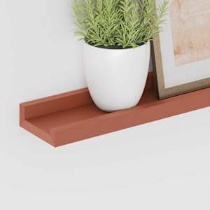 Nástěnná polička 2 pcs Červená 60 x 9 x 3 cm kompozitní dřevo - obrázek 5