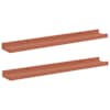 vidaXL Seinariiul 2 tk Punane 60 x 9 x 3 cm Tehispuit