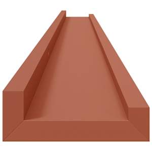 Nástěnná polička 2 pcs Červená 115 x 9 x 3 cm kompozitní dřevo - obrázek 8