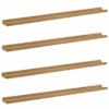 vidaXL Seinariiul 4 tk Pruun 100 x 9 x 3 cm Tehispuit